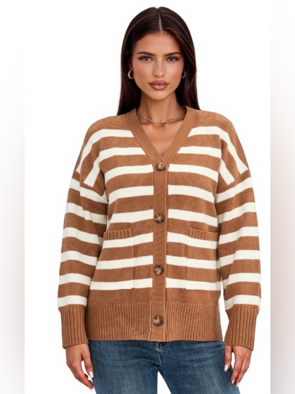 Women’s PrettyGarden Knit Cardigan Sweater Oversized Long Sleeve Small Brand New